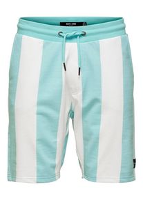 Only & Sons Only & Sons, Herren Shorts, Türkis / Offwhite