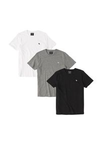 Abercrombie & Fitch Abercrombie & Fitch, Herren T-Shirt's 'FALL CREW MULTIPACK', Graumeliert / Schwarz / Weiß