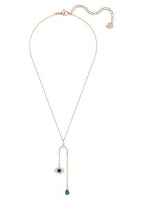 Swarovski, Damen Kette 'Duo Evil Eye 5425861', Himmelblau / Gold / Wei&szlig;