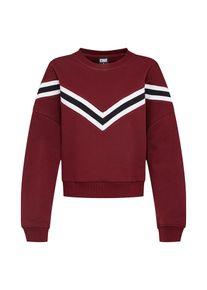 Urban Classics, Damen Pullover, Weinrot / Schwarz / Wei&szlig;