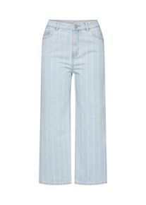 Review, Damen Jeans 'PINSTRIPE DENIM', Hellblau / Weiß