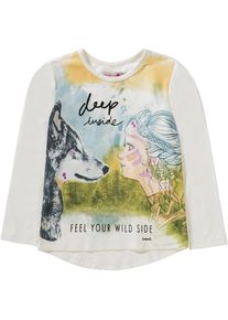 Boboli B&Ograve;BOLI, M&auml;dchen Langarmshirt, Mischfarben / Wei&szlig;