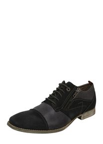 Bugatti, Herren Schnürschuh im Mustermix, Schwarz