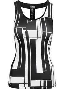 Urban Classics, Damen Top, Schwarz / Wei&szlig;