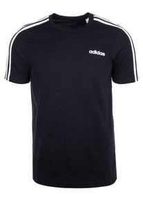 adidas Performance, Herren Trainingsshirt 'Essentials 3 Stripes', Schwarz / Wei&szlig;