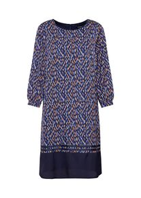 More & More MORE & MORE, Damen Kleider 'Printed Rips Tape Dress Active', Navy / Mischfarben