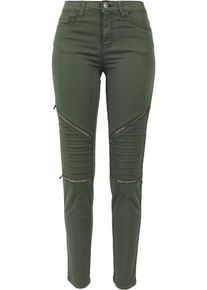 Urban Classics, Damen Biker Pants, Oliv