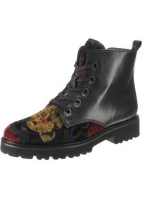 Gabor, Damen Stiefeletten, Dunkelgelb / Dunkellila / Rot / Schwarz