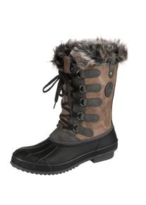 Kimberfeel, Damen Winterstiefel, Braun / Rauchgrau / Schwarz