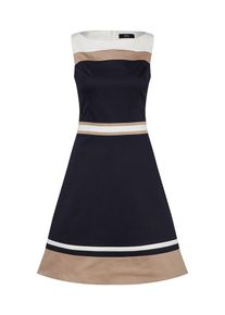 s.Oliver BLACK LABEL, Damen Kleid 'KLEID KURZ', Beige / Blau / Offwhite
