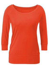 Curare Yogawear, Damen Shirt, Dunkelorange