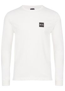 H.I.S. HIS JEANS, Herren Longsleeve, Wei&szlig;