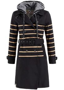 Khujo, Damen Mantel 'HALINA PRINT WITH INNER JACKET', Hellorange / Schwarz