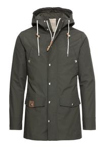 Revolution, Herren Kurzmantel mit Kapuze, Khaki