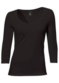 Heine, Damen Rundhalsshirt, Schwarz