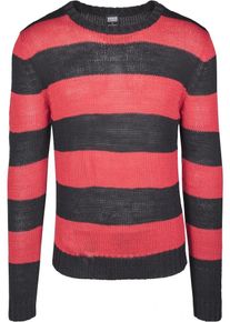 Urban Classics, Herren Sweater, Feuerrot / Schwarz