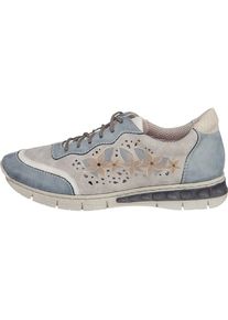 Rieker, Damen Schn&uuml;rer, Beige / Rauchblau