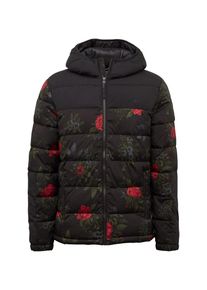 Hollister, Herren Jacke 'MW PUFFER HOOD FLORAL 1CC', Mischfarben / Schwarz