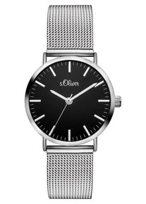 s.Oliver, Damen Uhr 'SO-3328-MQ', Schwarz / Silber