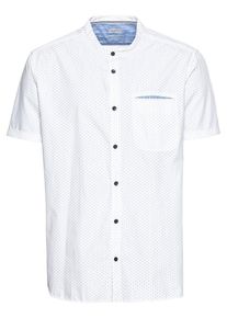 Esprit, Herren Kurzarmhemd 'AOP on popl ssl', Hellblau / Wei&szlig;