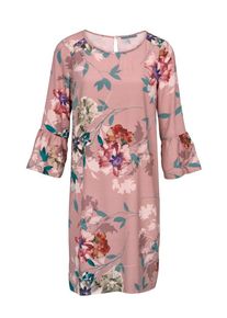 Heine, Damen Kleid, Beige / Petrol / Rosa