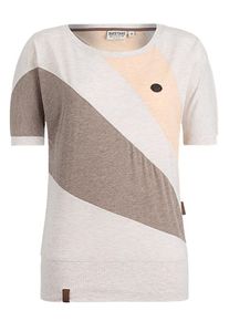 Naketano, Damen Shortsleeve 'Specki Chan', Creme / Hellbraun / Pfirsich