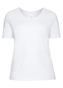 sheego Casual, Damen T-Shirt, Weiß