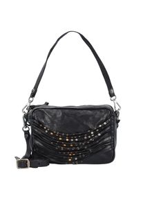 Campomaggi, Damen Bucaneve Mini Bag Handtasche Leder 20 cm, Schwarz