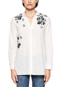 s.Oliver BLACK LABEL, Damen Batistbluse mit Embroidery, Weiß