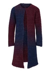 Heine, Damen Strickjacke, Dunkelblau / Bordeaux