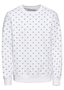 Calvin Klein Jeans, Herren Pullover 'MONOGRAM AOP CREW NECK', Mischfarben / Weiß