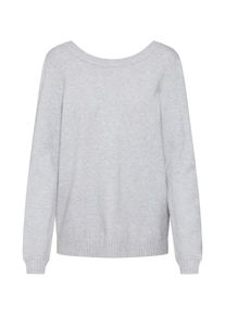 Vila, Damen Pullover 'VIRIL LACE', Hellgrau / Schwarz