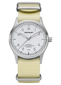 POP PILOT, Damen uhr 'CUZ T03', Pastellgelb / Silber