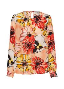 FROG BOX Frogbox, Damen Bluse 'Blouse with big flower allover', bunt