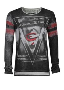 Trueprodigy, Herren Shirt 'Red Lips', Rot / Schwarz / Weiß