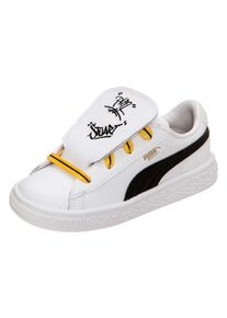 Puma, Minions X Basket 'Tongue' Sneaker, Wei&szlig;