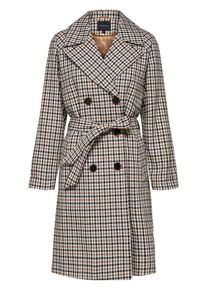 Selected Femme, Damen Trenchcoat, Hellbeige / Nachtblau / Weiß