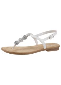 Rieker, Damen Riemchensandale, Wei&szlig;