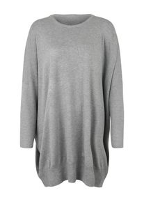 ZIZZI, Damen Pullover 'OCarrie, LS, Knit tunic', Graumeliert