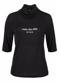 Laura Scott, Damen Rollkragenshirt, Schwarz