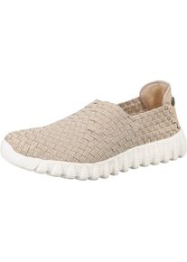 Bernie Mev, Damen Sportliche Slipper 'Zip Fly', Naturwei&szlig;