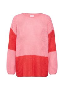 Vila, Damen Pullover 'VIBLOCKY L/S', Rosa / Rot