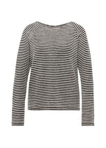 Tom Tailor Denim, Damen Sweatshirt, Schwarz / Perlweiß