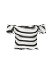 New Look, Damen Shirt, Schwarz / Naturweiß