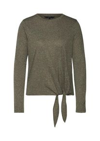 Véro Moda VERO MODA, Damen Shirt 'VMLEA LUA LS O-NECK KNOT TOP JRS LCS', Grün