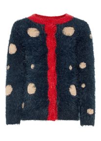 name it, M&auml;dchen Cardigan, Nachtblau / Rot