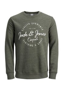 Jack & Jones JACK & JONES, Herren Sweatshirt, Oliv / Wei&szlig;
