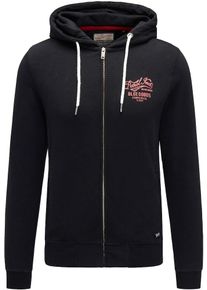 PETROL INDUSTRIES, Herren Sweatjacke 'Sweater Hooded', Altrosa / Schwarz