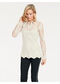 Heine, Damen Bluse, Creme