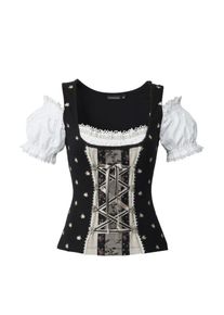Stockerpoint, Damen Shirt 'Siena', Schwarz / Naturwei&szlig;